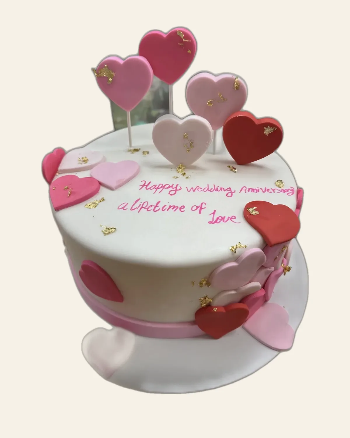 Romantic anniversary cake by The Cake Pantry, Fishers Indiana — design 4