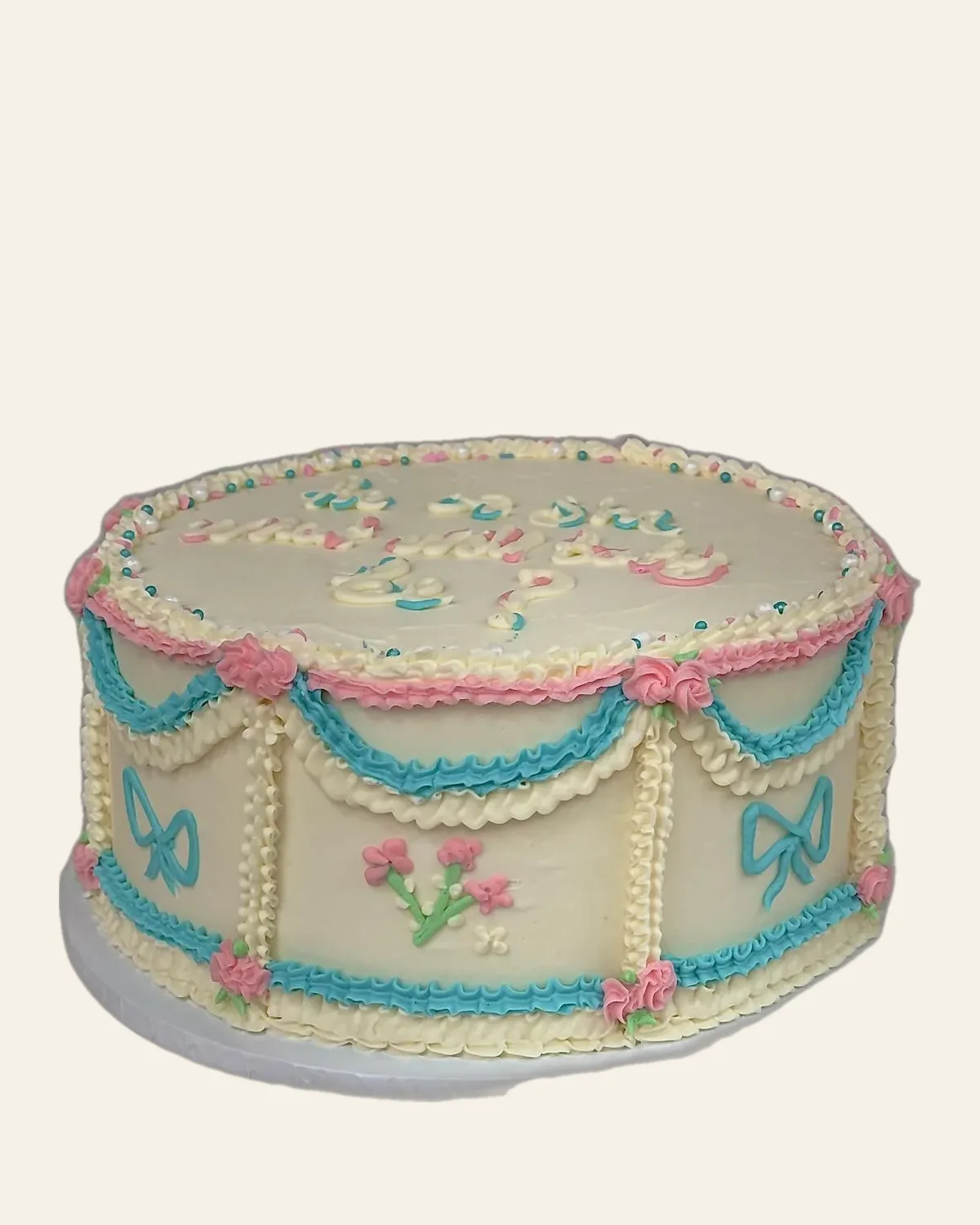 Floral buttercream cake by The Cake Pantry, Fishers Indiana — design 3