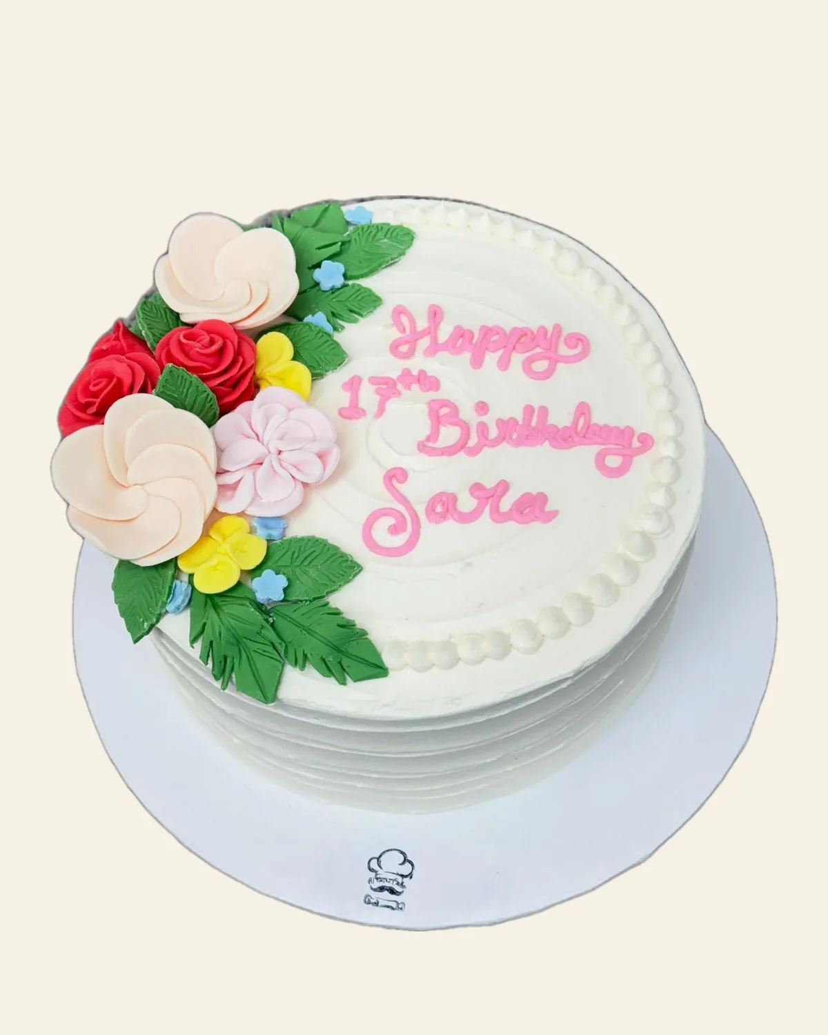 Floral buttercream cake by The Cake Pantry, Fishers Indiana — design 6