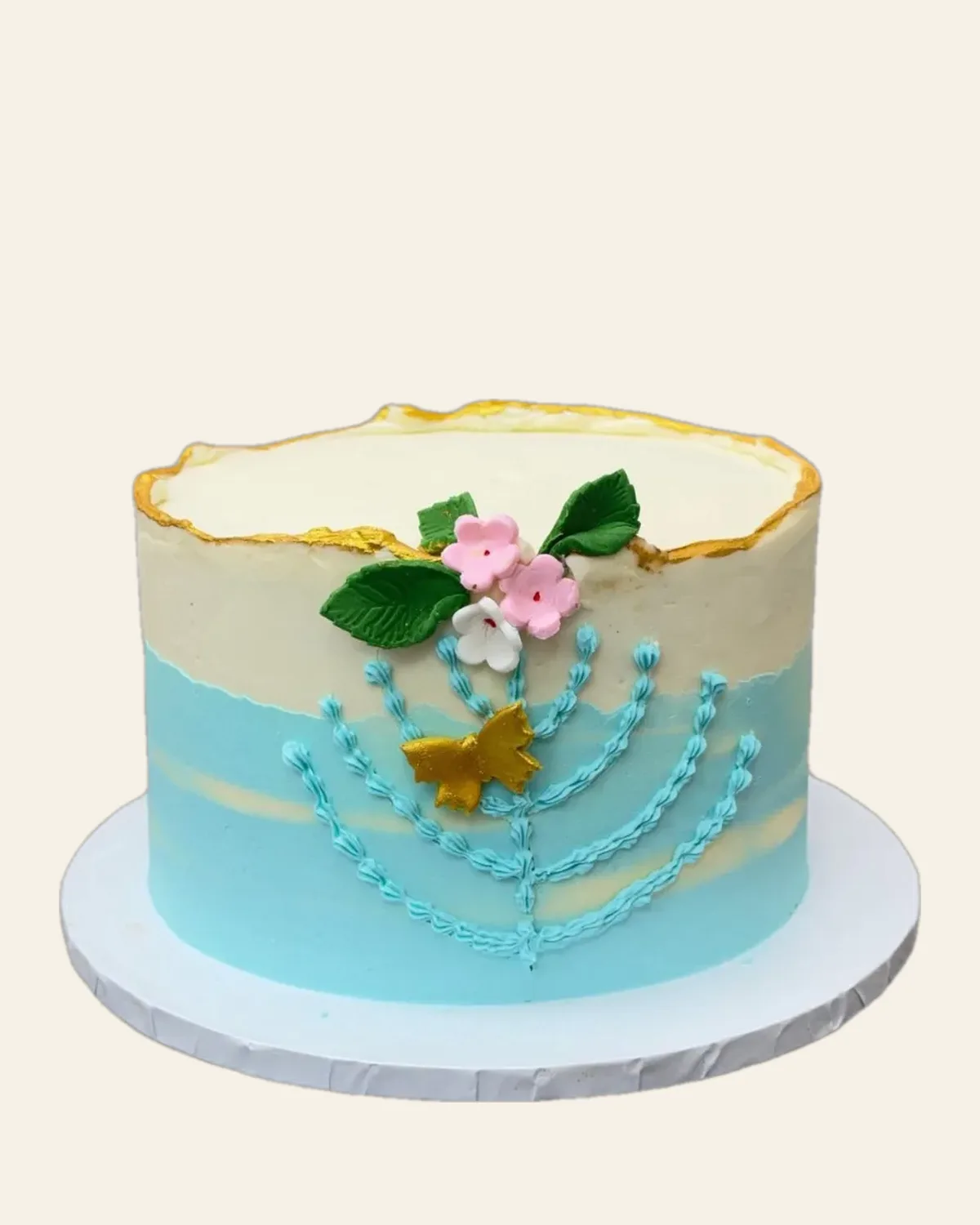 Floral buttercream cake by The Cake Pantry, Fishers Indiana — design 9
