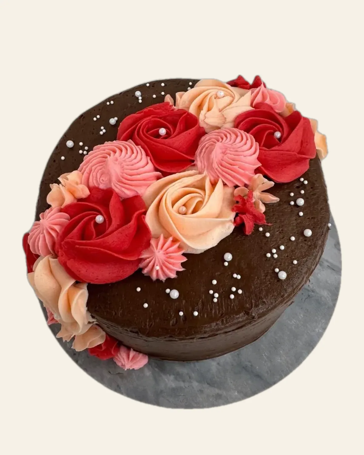Floral buttercream cake by The Cake Pantry, Fishers Indiana — design 10