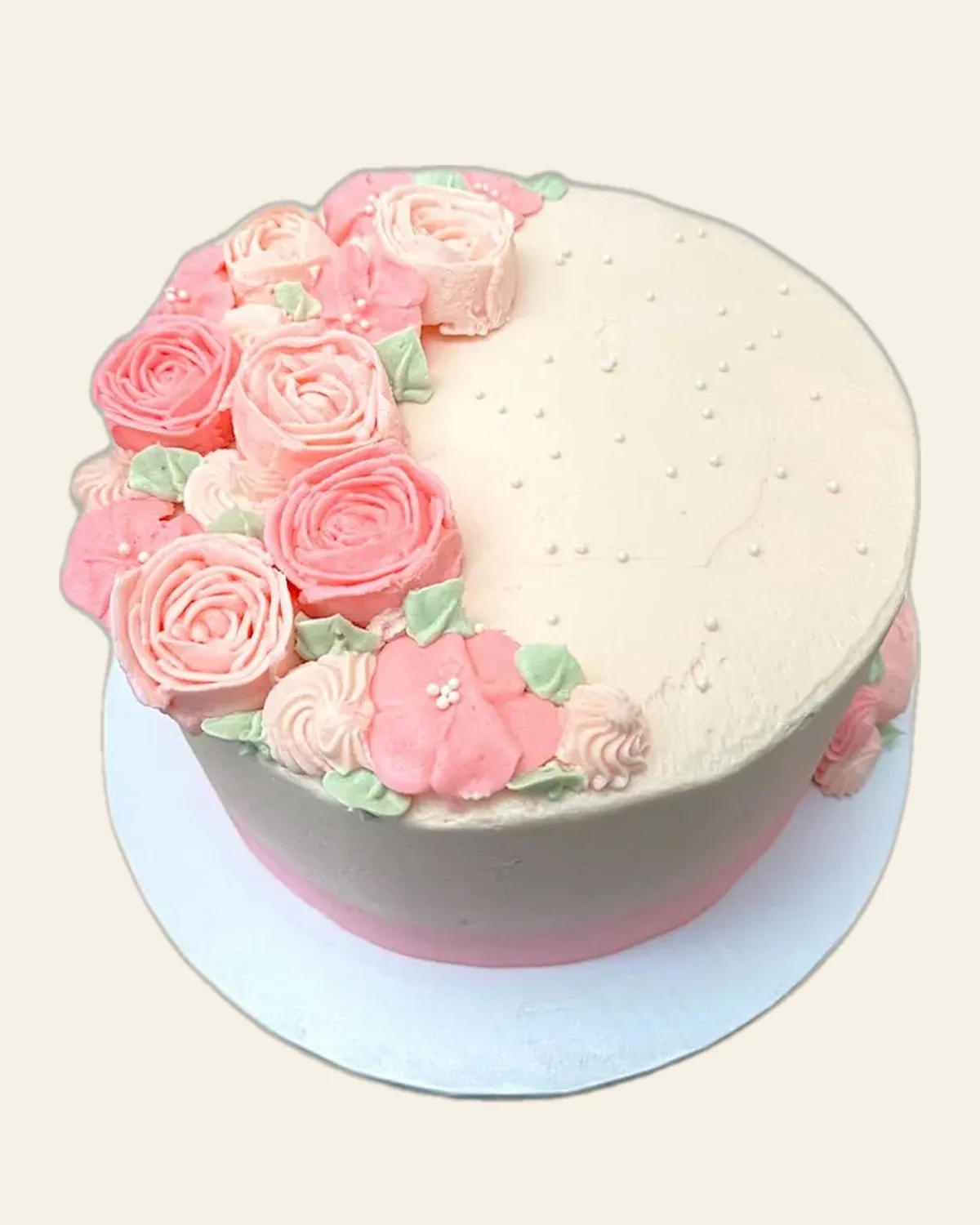 Floral buttercream cake by The Cake Pantry, Fishers Indiana — design 11