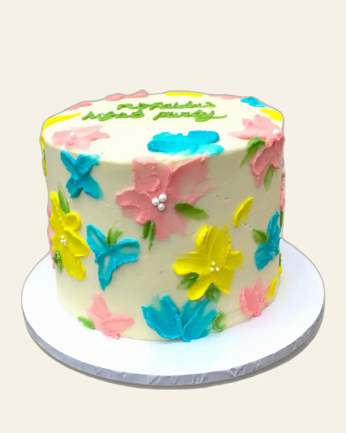 Floral buttercream cake by The Cake Pantry, Fishers Indiana — design 12