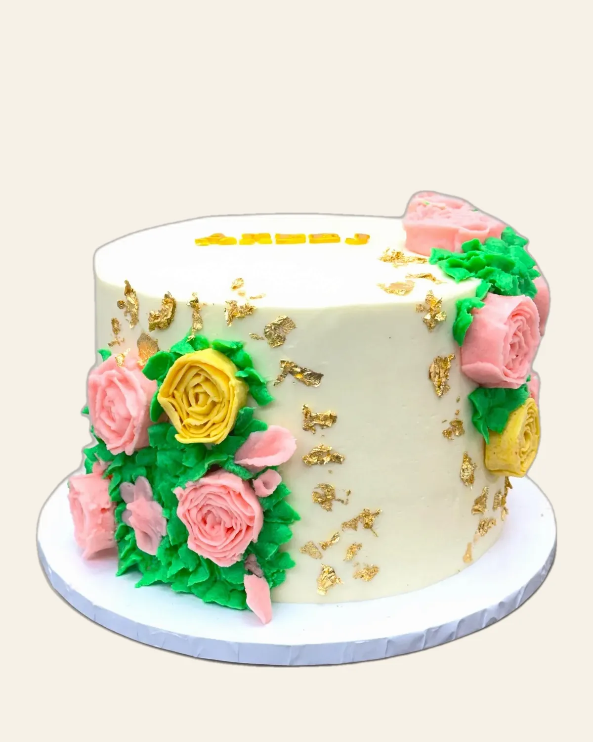 Floral buttercream cake by The Cake Pantry, Fishers Indiana — design 13