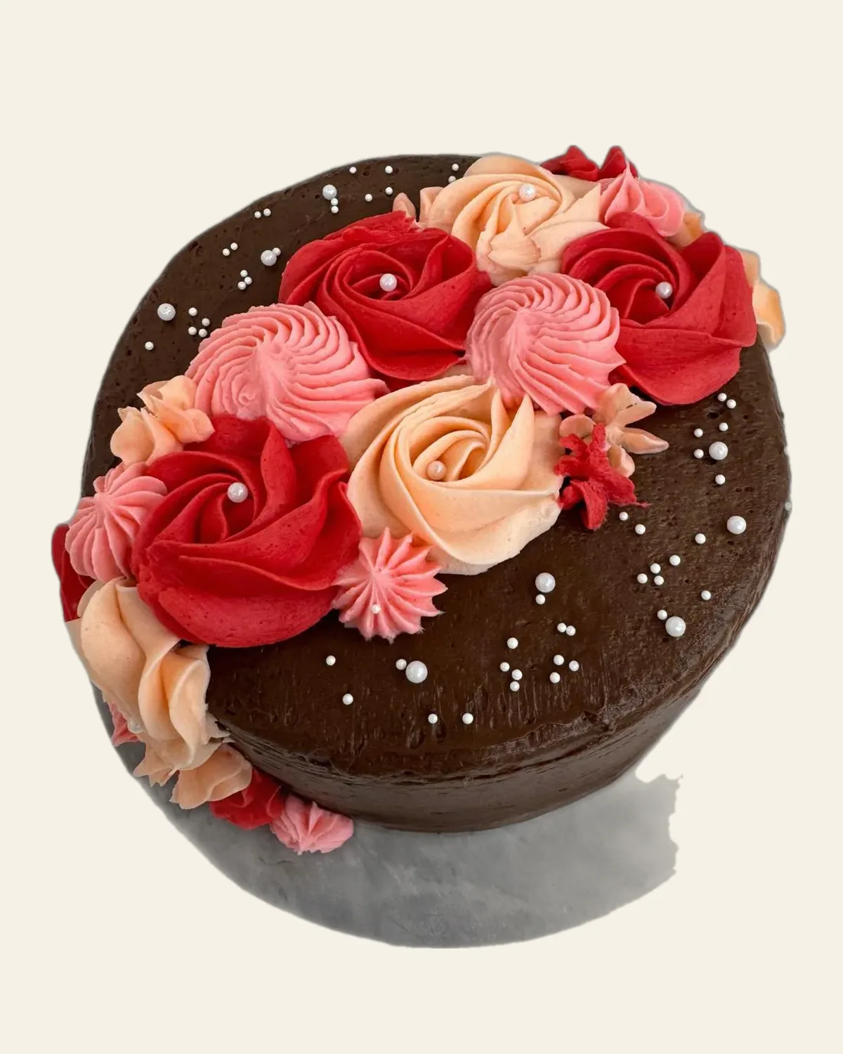 Floral buttercream cake by The Cake Pantry, Fishers Indiana — design 14