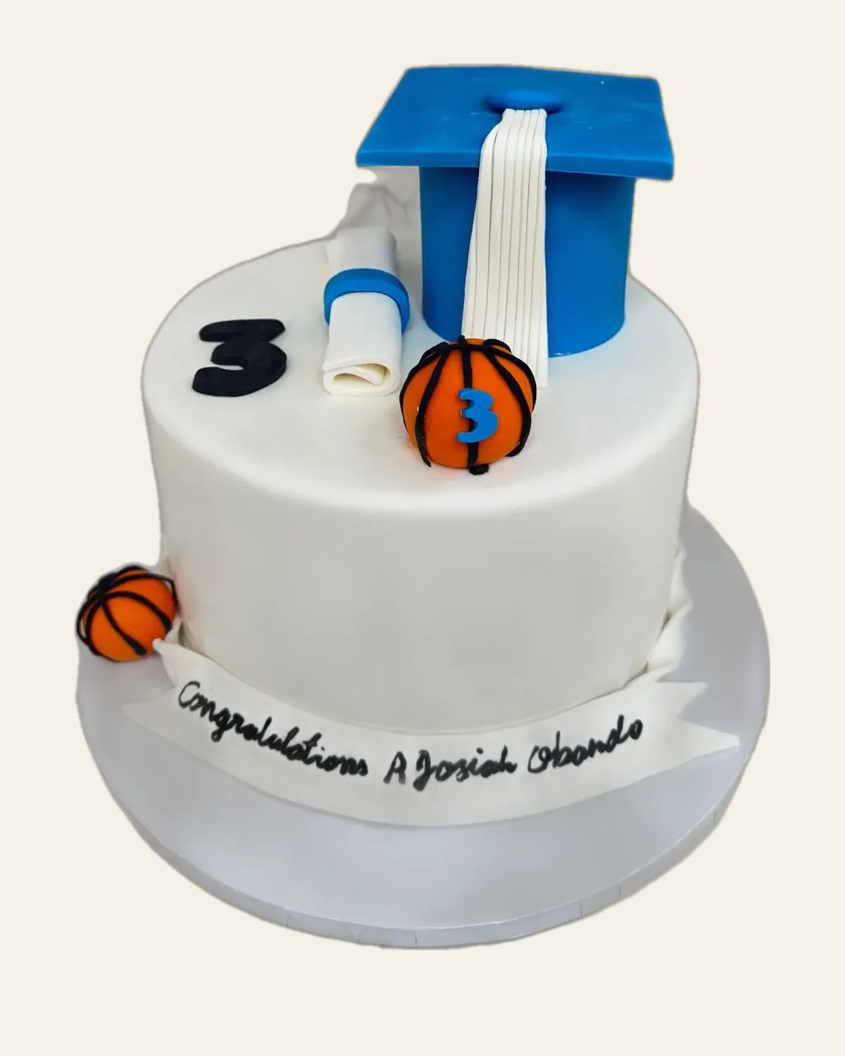 Graduation celebration cake by The Cake Pantry, Fishers Indiana — design 1