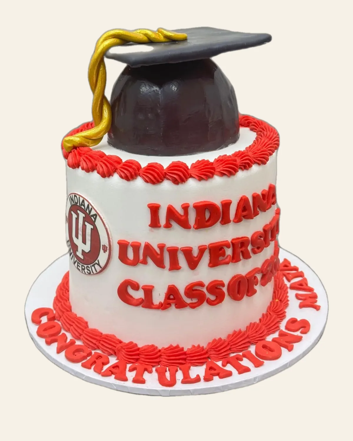Graduation celebration cake by The Cake Pantry, Fishers Indiana — design 4