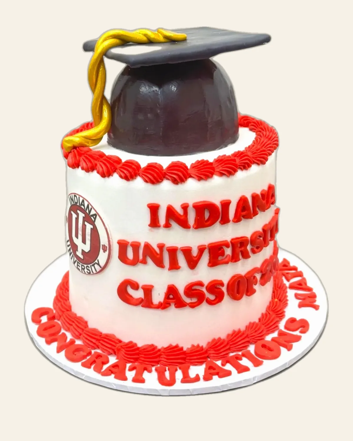 Graduation celebration cake by The Cake Pantry, Fishers Indiana — design 21