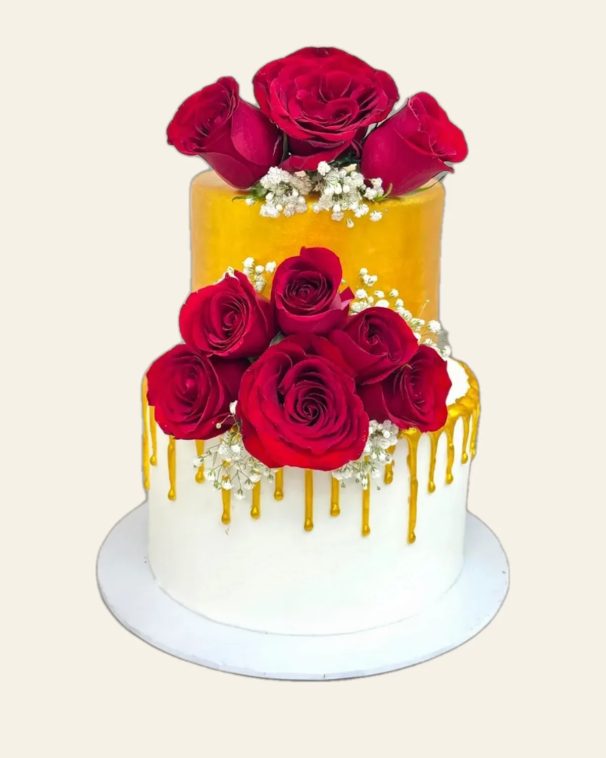 Elegant tiered wedding cake by The Cake Pantry, Fishers Indiana — design 7