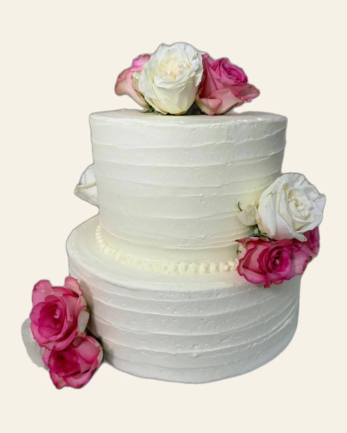 Elegant tiered wedding cake by The Cake Pantry, Fishers Indiana — design 11